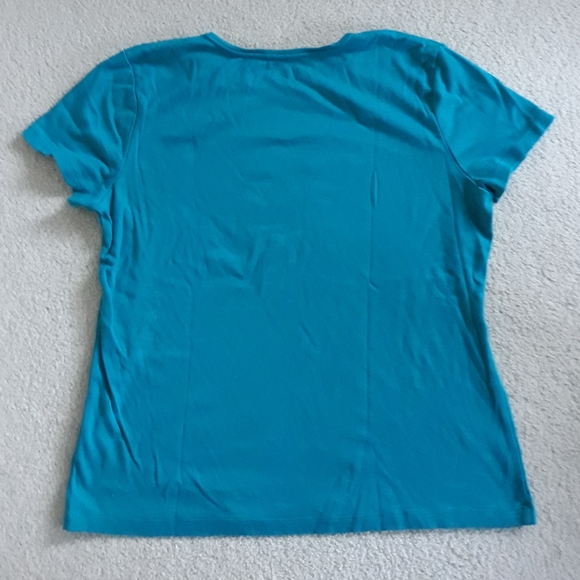 Croft & Barrow Turquoise Short Sleeve Tee Size XL - Picture 4 of 6